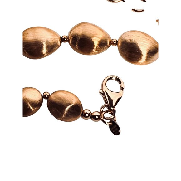 Bronzo Italia Graduated Satin Nugget Necklace (6289) - Picture 7 of 8